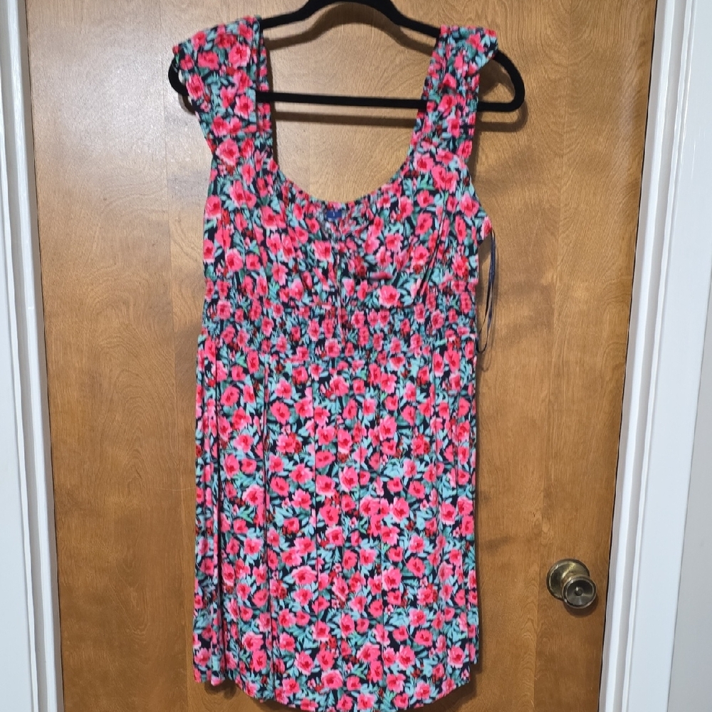 Old Navy Floral Blouse - Pink and Black